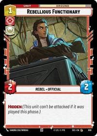 Rebellious Functionary (Foil) - Secrets of Power - Star Wars: Unlimited card