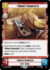 Nemik's Manifesto (Foil) - Secrets of Power - Star Wars: Unlimited card