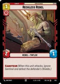 Reckless Rebel (Foil) - Secrets of Power - Star Wars: Unlimited card