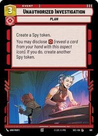 Unauthorized Investigation (Foil) - Secrets of Power - Star Wars: Unlimited card