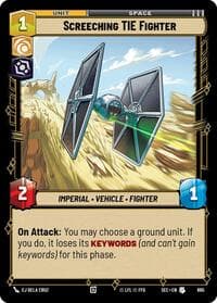 Screeching TIE Fighter (Foil) - Secrets of Power - Star Wars: Unlimited card