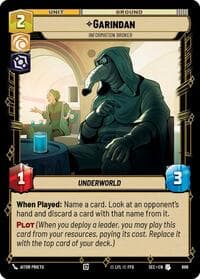 Garindan - Information Broker (Foil) - Secrets of Power - Star Wars: Unlimited card