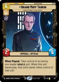 Grand Moff Tarkin - Taking Krennic's Achievement (Foil) - Secrets of Power - Star Wars: Unlimited card
