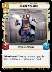 Junior Senator (Foil) - Secrets of Power - Star Wars: Unlimited card