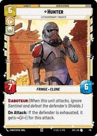 Hunter - Extraordinary Tracker (Foil) - Secrets of Power - Star Wars: Unlimited card