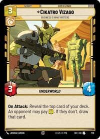 Cikatro Vizago - Business is What Matters (Foil) - Secrets of Power - Star Wars: Unlimited card