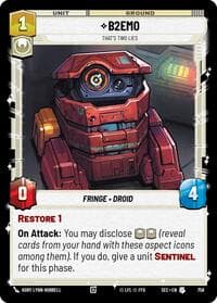 B2EMO - That's Two Lies (Foil) - Secrets of Power - Star Wars: Unlimited card