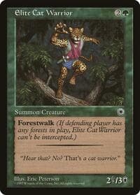 Elite Cat Warrior (Flavor Text) - Portal - Magic: The Gathering card