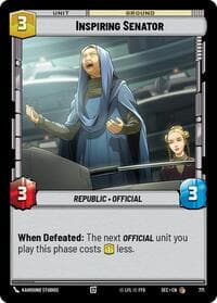Inspiring Senator (Foil) - Secrets of Power - Star Wars: Unlimited card
