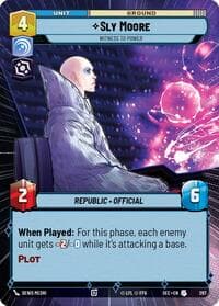 Sly Moore - Witness to Power (Hyperspace) - Secrets of Power - Star Wars: Unlimited card