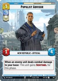 Populist Advisor (Hyperspace) - Secrets of Power - Star Wars: Unlimited card
