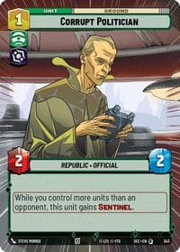 Corrupt Politician (Hyperspace) - Secrets of Power - Star Wars: Unlimited card