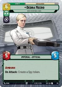 Dedra Meero - With Verifiable Data (Hyperspace) - Secrets of Power - Star Wars: Unlimited card