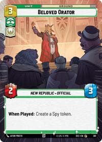 Beloved Orator (Hyperspace) - Secrets of Power - Star Wars: Unlimited card