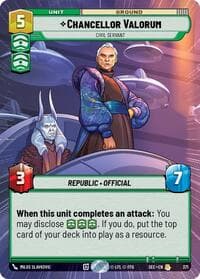 Chancellor Valorum - Civil Servant (Hyperspace) - Secrets of Power - Star Wars: Unlimited card