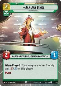 Jar Jar Binks - Mesa Propose (Hyperspace) - Secrets of Power - Star Wars: Unlimited card