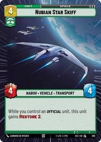 Nubian Star Skiff (Hyperspace) - Secrets of Power - Star Wars: Unlimited card