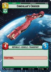 Consular's Cruiser (Hyperspace) - Secrets of Power - Star Wars: Unlimited card