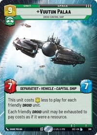Vuutun Palaa - Droid Control Ship (Hyperspace) - Secrets of Power - Star Wars: Unlimited card