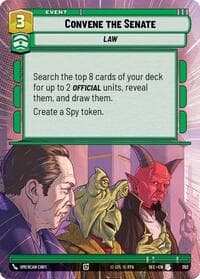 Convene the Senate (Hyperspace) - Secrets of Power - Star Wars: Unlimited card