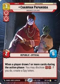Chairman Papanoida - Undaunted Diplomat (Hyperspace) - Secrets of Power - Star Wars: Unlimited card