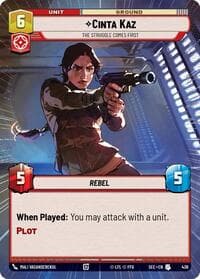 Cinta Kaz - The Struggle Comes First (Hyperspace) - Secrets of Power - Star Wars: Unlimited card