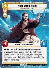 Obi-Wan Kenobi - Finding What Doesn't Exist (Hyperspace) - Secrets of Power - Star Wars: Unlimited card