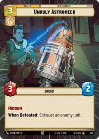 Unruly Astromech (Hyperspace) - Secrets of Power - Star Wars: Unlimited card