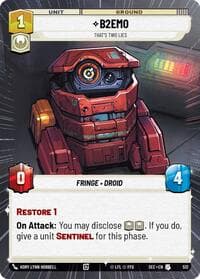 B2EMO - That's Two Lies (Hyperspace) - Secrets of Power - Star Wars: Unlimited card