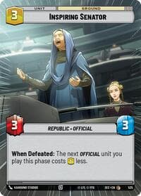 Inspiring Senator (Hyperspace) - Secrets of Power - Star Wars: Unlimited card