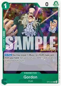 Gordon - Carrying On His Will: 3rd Anniversary Tournament Cards - One Piece Card Game card