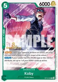 Koby - Carrying On His Will: 3rd Anniversary Tournament Cards - One Piece Card Game card