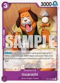 Inuarashi - Carrying On His Will: 3rd Anniversary Tournament Cards - One Piece Card Game card