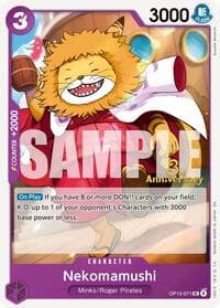 Nekomamushi - Carrying On His Will: 3rd Anniversary Tournament Cards - One Piece Card Game card