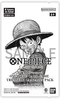 3rd Anniversary One Piece Card Game Treasure Campaign Pack - One Piece Promotion Cards - One Piece Card Game card