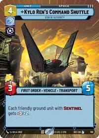 Kylo Ren's Command Shuttle - Icon of Authority (Hyperspace Foil) - Secrets of Power - Star Wars: Unlimited card