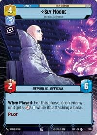 Sly Moore - Witness to Power (Hyperspace Foil) - Secrets of Power - Star Wars: Unlimited card