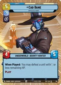 Cad Bane - Impressed Now? (Hyperspace Foil) - Secrets of Power - Star Wars: Unlimited card