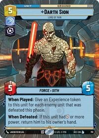 Darth Sion - Lord of Pain (Hyperspace Foil) - Secrets of Power - Star Wars: Unlimited card