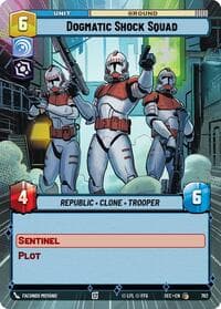 Dogmatic Shock Squad (Hyperspace Foil) - Secrets of Power - Star Wars: Unlimited card
