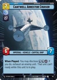 Cantwell Arrestor Cruiser (Hyperspace Foil) - Secrets of Power - Star Wars: Unlimited card