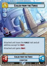 Exiled from the Force (Hyperspace Foil) - Secrets of Power - Star Wars: Unlimited card