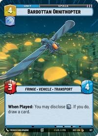 Bardottan Ornithopter (Hyperspace Foil) - Secrets of Power - Star Wars: Unlimited card