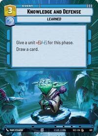 Knowledge and Defense (Hyperspace Foil) - Secrets of Power - Star Wars: Unlimited card
