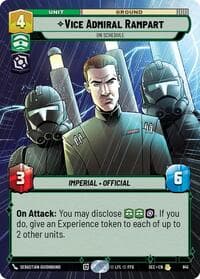 Vice Admiral Rampart - On Schedule (Hyperspace Foil) - Secrets of Power - Star Wars: Unlimited card