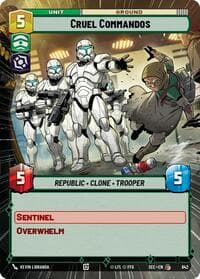 Cruel Commandos (Hyperspace Foil) - Secrets of Power - Star Wars: Unlimited card