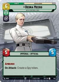 Dedra Meero - With Verifiable Data (Hyperspace Foil) - Secrets of Power - Star Wars: Unlimited card