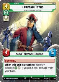 Captain Typho - All Necessary Precautions (Hyperspace Foil) - Secrets of Power - Star Wars: Unlimited card