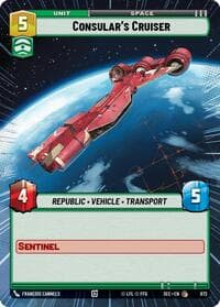 Consular's Cruiser (Hyperspace Foil) - Secrets of Power - Star Wars: Unlimited card