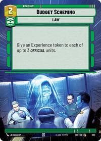 Budget Scheming (Hyperspace Foil) - Secrets of Power - Star Wars: Unlimited card